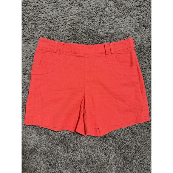 Anthropologie Pants - Elevenses (Anthropologie) Cotton blend shorts Coral/Hibiscus Color Sz. 4